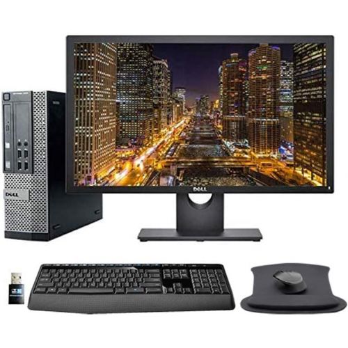  Amazon Renewed Dell Optiplex 3010 PC with 24 inch FHD Dell Monitor, Wireless Keyboard and Mouse, Gel Mousepad, WiFi, Intel i5, 8GB Memory, 240GB SSD Storage, Windows 10 (Renewed)