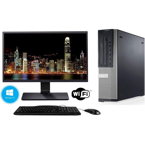  Amazon Renewed Dell Optiplex 790 Desktop Intel Core i5 2400 16GB DDR3 RAM, 128GB SSD and Windows 10 Professional WiFi Ready New 22 Inch LED Monitor (Renewed)