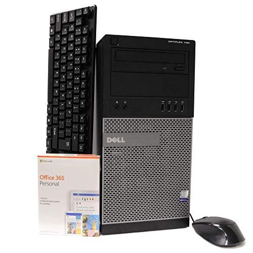  Amazon Renewed Dell OptiPlex 790 Tower Computer PC, Intel Quad Core i5 3.2GHz, 16GB RAM, 1TB HDD, Microsoft Windows 10 Professional, Microsoft Office 365 Personal, DVD, Keyboard, Mouse, WiFi (Ren