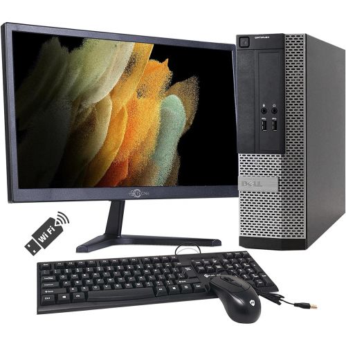  Amazon Renewed Dell OptiPlex 3020 SFF PC Desktop Computer, Intel i5 4570 3.2GHz, 8GB RAM 500GB HDD, Windows 10 Pro, New Tecnii 20 inch HD+ Monitor Screen, Keyboard & Mouse, WiFi (Renewed)
