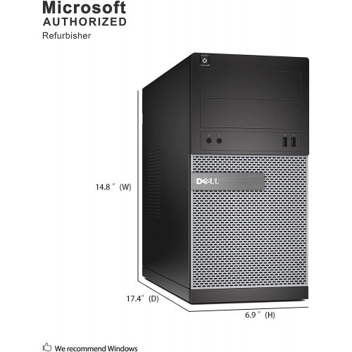  Amazon Renewed Dell Optiplex 390 Tower Business High Performance Desktop Computer PC Wi Fi (Intel Quad Core i5 2400 up to 3.4GHz, 8GB DDR3 Memory, 2TB HDD, DVD, Windows 10 Pro 64 bit HDMI (Renewe