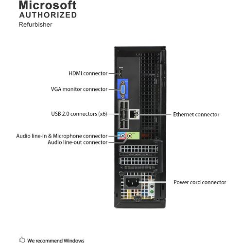  Amazon Renewed DELL Optiplex 3010 Desktop PC Intel Core i3 3220 3.1GHz 8GB 250GB DVD Windows 10 Professional (Renewed)]