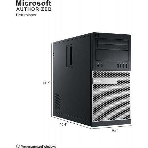  Amazon Renewed DELL Optiplex 990 Tower High Performance Business Desktop Computer, Intel Quad Core i5 up to 3.4GHz Processor, 8GB RAM, 2TB HDD, DVD, WiFi, Windows 10 Pro 64 Bit(Renewed)]