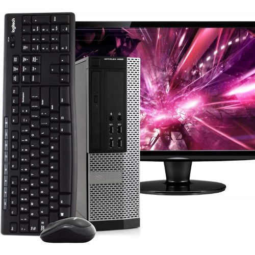  Amazon Renewed Dell Optiplex 9020 Desktop Computer PC, Intel Quad Core i5, 500GB HDD Storage, 8GB DDR3 RAM, Windows 10 Pro, DVD, WiFi, 24in Monitor, Wireless Keyboard and Mouse (Renewed)