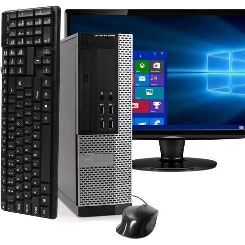  Amazon Renewed Dell Optiplex 9020 Desktop PC, Intel Core i5 3.2 GHz, 8 GB RAM, New 1 TB HDD, Keyboard/Mouse, WiFi, 19 LCD Monitor (Brands Vary), DVD, Windows 10 Pro, (Renewed)