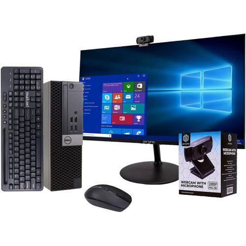  Amazon Renewed Dell?Business Desktop?Optiplex 7040 Computer, Intel Core i7 Quad Core, 8GB RAM, 240GB SSD, DVD, Wi Fi, Windows 10 Pro, Wireless Keyboard, 1080p Webcam, New 23.6 Monitor (Renewed)