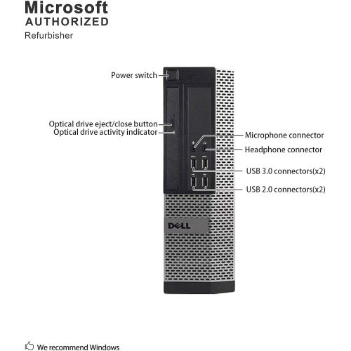  Amazon Renewed Dell Optiplex 9010 SFF Desktop PC Intel Core i5 3470 3.2GHz 16GB 2TB DVD Windows 10 Pro, WIFI, HDMI (Renewed)