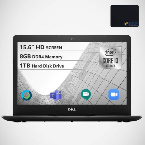  Amazon Renewed Dell Inspiron 15.6 HD Laptop, Intel Core i3 1005G1 Processor, 8GB DDR4 Memory, 1TB HDD, Webcam, Online Class Ready, WiFi, HDMI, Bluetooth, KKE Mousepad, Win10 Home, Black (Renewed)