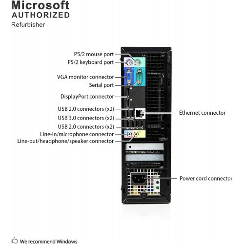  Amazon Renewed Dell Optiplex 9010 Premium Desktop Computer (Intel Quad Core i7 3470 3.4GHz 16GB RAM, 240GB SSD, DVD, VGA, DisplayPort, WiFi, HDMI Windows 10 Pro) (Renewed) (9010 Intel i7 16GB HDM