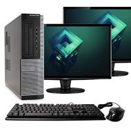 Amazon Renewed Dell Optiplex 7010 Desktop PC, Intel Core i5 3470 3.2 GHz, 8GB RAM, 500GB HDD, Keyboard/Mouse, WiFi, Dual 17 LCD Monitors (Brands Vary), DVD, Windows 10 (Renewed)