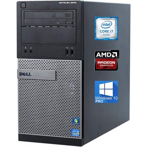  Amazon Renewed Dell Optiplex 3010 Mini Tower Desktop PC, Intel Quad Core i7 3770 Upto 3.90 GHz, 16GB RAM, 1TB SSD, Radeon HD 6450 1GB, DVD, VGA, DVI, HDMI, Wi Fi, Bluetooth Windows 10 Pro (Rene