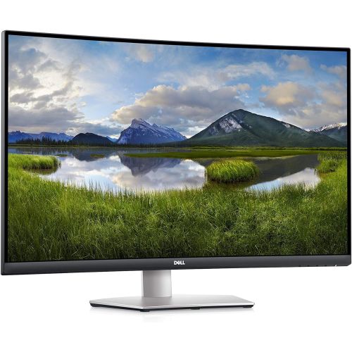  Amazon Renewed Dell S3221QS 32 Inch Curved 4K UHD, VA Ultra Thin Bezel Monitor, AMD FreeSync, HDMI, DisplayPort, Built in Speakers, VESA Certified, Silver (Renewed)