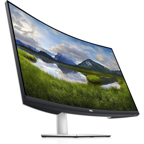  Amazon Renewed Dell S3221QS 32 Inch Curved 4K UHD, VA Ultra Thin Bezel Monitor, AMD FreeSync, HDMI, DisplayPort, Built in Speakers, VESA Certified, Silver (Renewed)