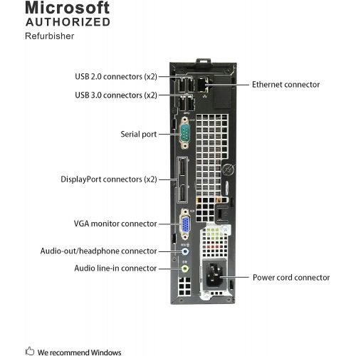  Amazon Renewed Dell Optiplex 9010 Ultra Small Desktop PC, Intel Quad Core i5 Processor, 16GB RAM, 512GB Solid State Drive, Windows 10 Professional, DVD, HDMI, Bluetooth, Keyboard, Mouse, WiFi (Re