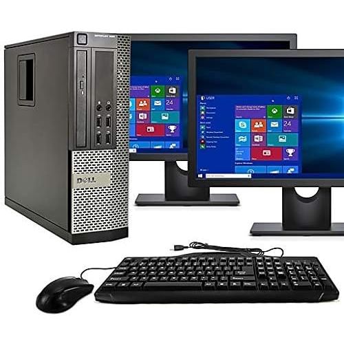  Amazon Renewed Dell Optiplex 790 Core i5 3.1GHz, 1TB Hard Drive, 16GB Memory, Windows 10 x64, Dual 22 inch Monitors (Renewed)