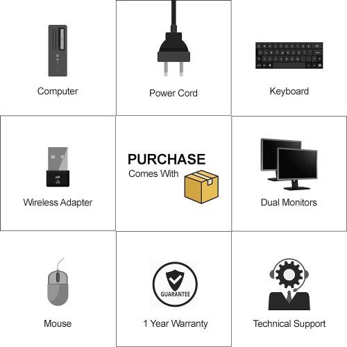  Amazon Renewed Dell Optiplex 9020 SFF Computer Desktop PC, Intel Core i5 Processor, 16 GB Ram, 1TB SSD, WiFi, Bluetooth 4.0, DVD RW, Dual 19 inch LCD Monitors, Windows 10 Pro (Renewed)