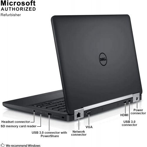  Amazon Renewed Dell Latitude E5270 12.5in Business Laptop Computer, Intel Dual Core i5 6300U up to 3.0GHz, 8GB RAM, 256GB SSD, Bluetooth 4.1, USB 3.0, HDMI, Windows 10 Professional (Renewed)