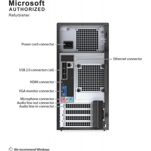  Amazon Renewed Dell Optiplex 390 MiniTower PC Intel Core i5 2400 3.1GHz 8GB 250GB DVDrw Windows 10 Pro (Renewed)