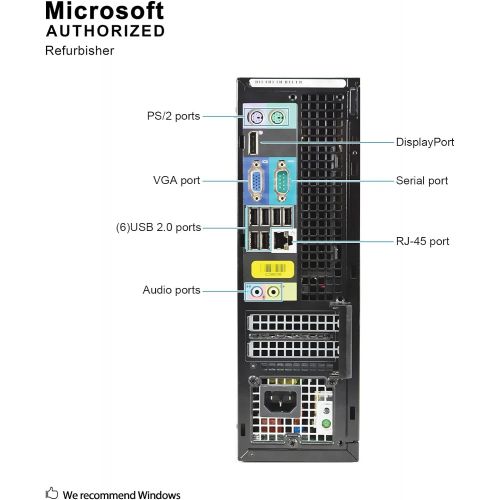  Amazon Renewed DELL Optiplex 990 SFF PC, Intel Core i5 Processor, 16GB RAM, 2TB HDD, DVDRW, WiFi, Bluetooth 4.0, Windows 10 Pro, LCD Monitor (Renewed)