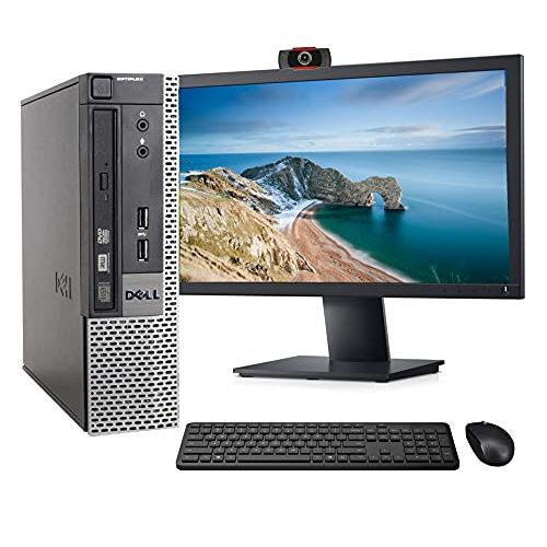  Amazon Renewed Dell OptiPlex 7010 USFF Computer Desktop PC, Intel i5 3.2GHz, 8GB Ram, 320GB Hard Drive, WiFi & Bluetooth, Wireless Keyboard and Mouse, 22 Inch FHD Monitor, Webcam, Windows 10 (Ren