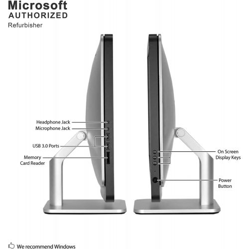  Amazon Renewed DELL Optiplex 9020 All In One FHD (1920 x 1080) Business PC, Intel 4th Gen Quad Core i5 4570S, 8GB Ram, 500GB HDD, HDMI, VGA, WIFI, DVD RW, Bluetooth, USB 3.0, Win 10 Pro (Renewed)