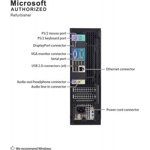  Amazon Renewed DELL Optiplex 790 Core i5 3.1GHz, 1TB Hard Drive, 16GB Memory, Windows 10 x64, Dual 19 Monitors (Renewed)