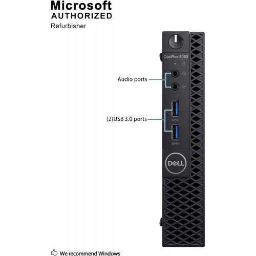  Amazon Renewed Dell OP3060MFFXKF5K OptiPlex 3060 XKF5K Micro PC with Intel Core i5 8500T 2.1 GHz Hexa core, 8GB RAM, 256GB SSD, Windows 10 Pro 64 bit (Renewed)