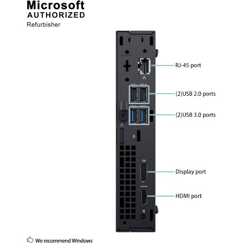  Amazon Renewed Dell OP3060MFFXKF5K OptiPlex 3060 XKF5K Micro PC with Intel Core i5 8500T 2.1 GHz Hexa core, 8GB RAM, 256GB SSD, Windows 10 Pro 64 bit (Renewed)