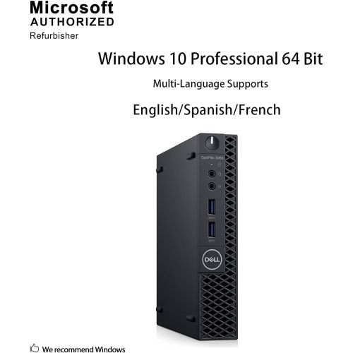  Amazon Renewed Dell OP3060MFFXKF5K OptiPlex 3060 XKF5K Micro PC with Intel Core i5 8500T 2.1 GHz Hexa core, 8GB RAM, 256GB SSD, Windows 10 Pro 64 bit (Renewed)