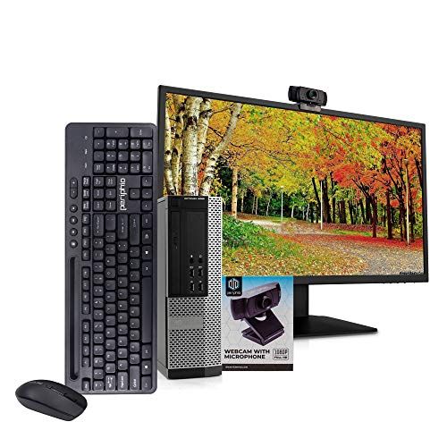  Amazon Renewed Dell 9020 PC Desktop Computer, i5 4570, 16GB RAM, 512GB SSD, Windows 10 Pro, New 23.6 inch Monitor, New 1080p Webcam, New Wireless Keyboard & Mouse, New 16GB Flash Drive, WiFi (Ren