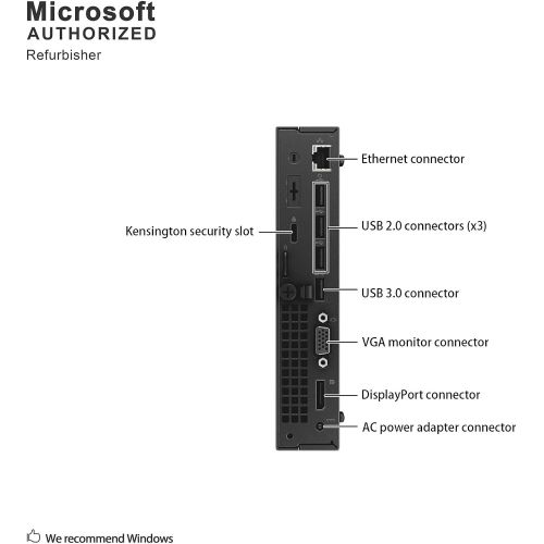  Amazon Renewed Fast DELL Optiplex 3020 Micro Desktop Computer Ultra Small Tiny PC (Intel Quad Core i5 4590T, 8GB Ram, 256GB SSD, WIFI, HDMI) Windows 10 Pro (Renewed)