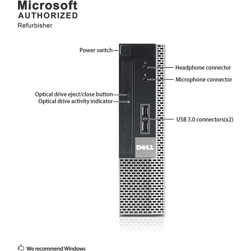  Amazon Renewed Dell Optiplex 9020 Ultra Small Tiny Desktop Micro Computer PC (Intel Core i7 4770S, 16GB Ram, 512GB Solid State SSD, WiFi, Bluetooth, HDMI Win 10 Pro (Renewed)