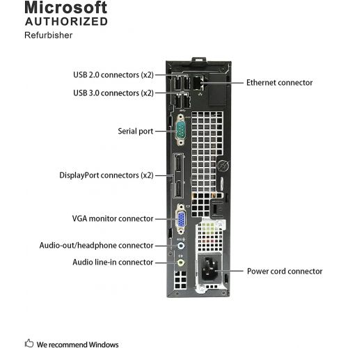  Amazon Renewed Dell Optiplex 9020 Ultra Small Tiny Desktop Micro Computer PC (Intel Core i7 4770S, 16GB Ram, 512GB Solid State SSD, WiFi, Bluetooth, HDMI Win 10 Pro (Renewed)