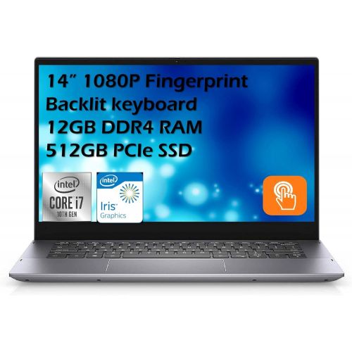  Amazon Renewed 2021 Dell Inspiron 14 2 in 1 5400 High Performance Laptop Intel i7 1065G7 4 Core,12GB RAM, 512GB SSD PCIE, 14 Touch Full HD, Fingerprint, Backlit Keyboard, Win 10 Home (Renewed)