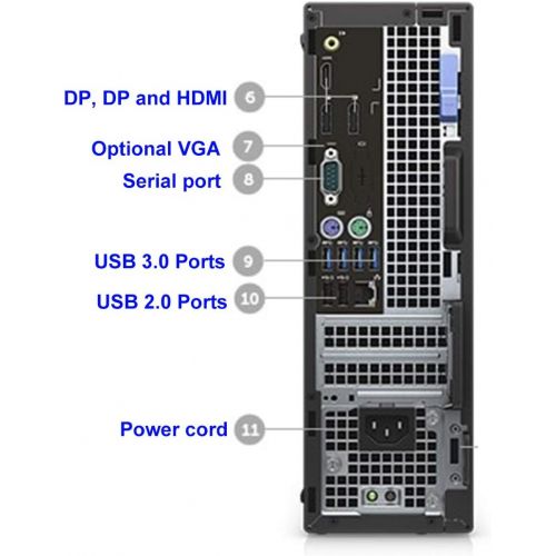  Amazon Renewed DELL 5040 SFF Small Form Factor Desktop Computer (Intel i3 6100 3.7GHz, 8GB DDR4 RAM, 128GB SSD, USB WiFi Adapter, HDMI, USB 3.0, Two Displayports, Windows 10 pro) (Renewed)