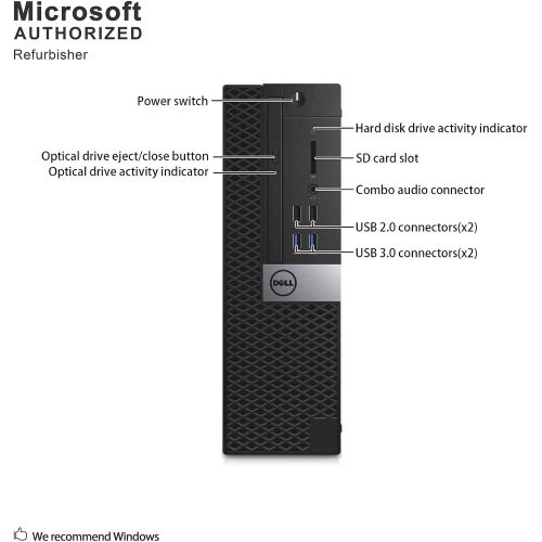  Amazon Renewed DELL OptiPlex 5050 Small Form Factor Desktop, Intel Core i5 6500, 8GB DDR4 RAM, 256GB SSD, Windows 10 Pro Black (Renewed)]