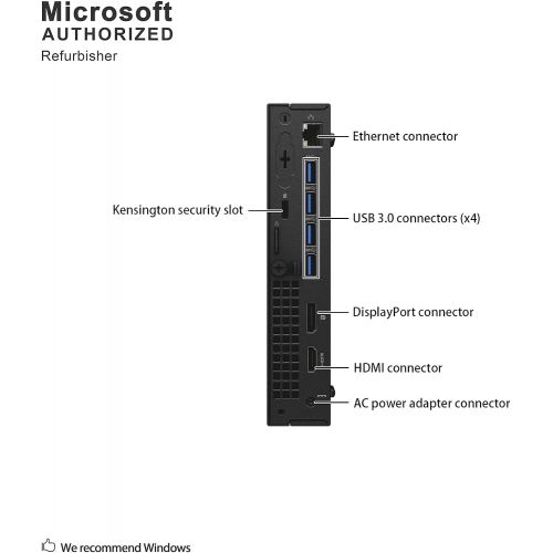  Amazon Renewed DELL OPTIPLEX 7040 6th Gen Micro Business Desktop Computer, Intel Quad Core i7 6700T up to 3.6GHz, 16G DDR4, 512G SSD, WiFi,HDMI, DP, Win 10 64 Bit Supports EN/ES/FR(Renewed)