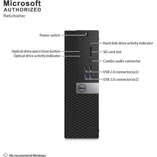  Amazon Renewed Dell Optiplex 7040 Business SFF Computer Small Tower PC (Intel Core i5 6500, 16GB Ram, 256GB SSD, DVD RW, WiFi) Win 10 Pro (Renewed)