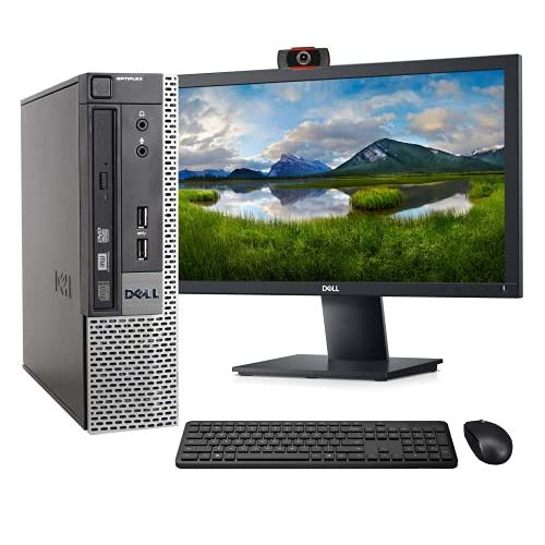  Amazon Renewed Dell OptiPlex 7010 USFF Computer Desktop PC, Intel i5 3.2GHz, 8GB Ram, 120GB SSD Drive, WiFi & Bluetooth, Wireless Keyboard and Mouse, 19 Inch FHD Monitor, Webcam, Windows 10 (Rene