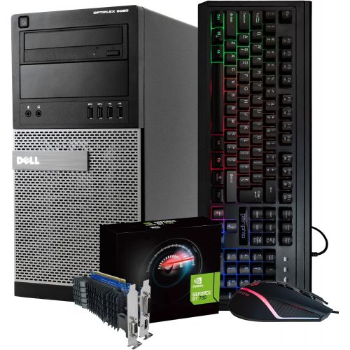  Amazon Renewed Dell Gaming PC Computer, Intel Quad Core i5, Nvidia GT 730 (2GB) Graphics,16GB RAM, 128GB SSD + 500GB, Windows 10 Home, RGB Keyboard & Mouse, WiFi (Renewed)