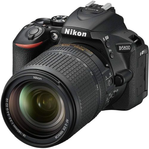  Amazon Renewed Nikon D5600 DSLR Camera with 18-140mm Lens (1577) + 4K Monitor + Pro Headphones + Pro Mic + 2 x 64GB Memory Card + Case + Corel Photo Software + Pro Tripod + 3 x EN-EL14 A Battery