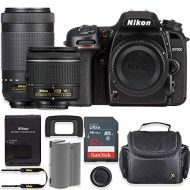 Amazon Renewed Nikon D7500 20.9MP DSLR Camera with AF-P 18-55mm VR Lens & 70-300mm ED Lens Kit + 32 GB Sandisk Memory Card & Deluxe Gadget Case (Renewed)