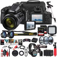 Amazon Renewed Nikon COOLPIX P950 Digital Camera (26532) + 4K Monitor + Pro Headphones + Pro Mic + 2 x 64GB Memory Card + Case + Corel Photo Software + Pro Tripod + 3 x EN-EL 20 Battery + CardRea