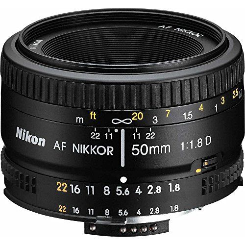  Amazon Renewed Nikon 2137 50mm f/1.8D Auto Focus Nikkor Lens for Nikon Digital SLR Cameras (Renewed)