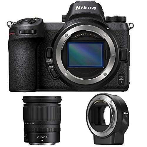  Amazon Renewed Nikon Z7 45.7MP FX-Format 4K Mirrorless Camera with NIKKOR Z 24-70mm f/4 + FTZ Mount Adapter (Renewed)