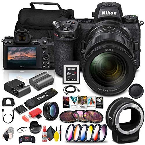  Amazon Renewed Nikon Z 6II Mirrorless Digital Camera 24.5 MP with 24-70mm Lens (1663) + FTZ Mount + 64GB XQD Card + Corel Software + Case + Filter Kit + Color Filter Kit + More - International Mo