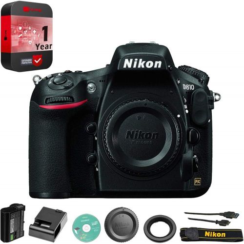  Amazon Renewed Nikon D810 36.3MP 1080p FX-Format DSLR Camera (Body Only) 1542B + One Year Extended Warranty - (Renewed)
