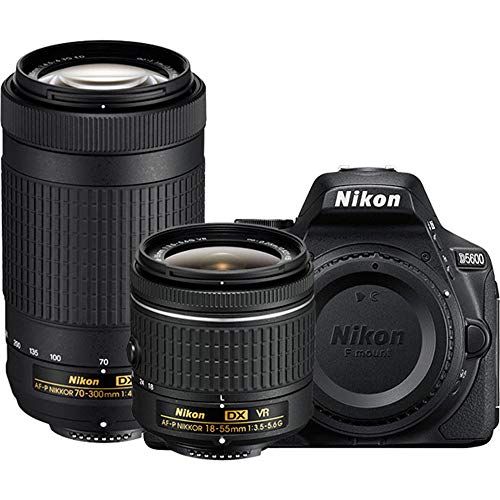  Amazon Renewed Nikon D5600 Digital SLR Camera with 18-55mm VR & 70-300mm DX AF-P Lenses - (Renewed)