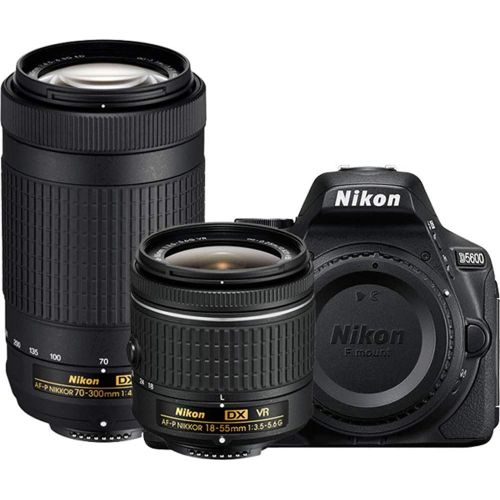  Amazon Renewed Nikon D5600 Digital SLR Camera with 18-55mm VR & 70-300mm DX AF-P Lenses - (Renewed)