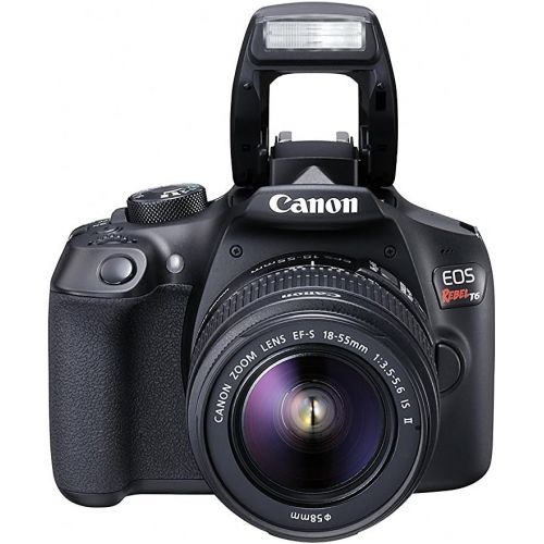  Amazon Renewed Canon EOS Rebel T6 Digital SLR Camera Kit with EF-S 18-55mm f/3.5-5.6 is II Lens, Built-in WiFi and NFC - Black (Renewed)